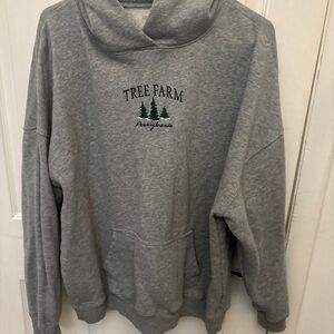 Hollister Gray Tree Farm Sweatshirt